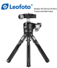 New Leofoto MT-03 LH-25 Aluminum Mini Tripod Ball Head/Folded Compact Portable