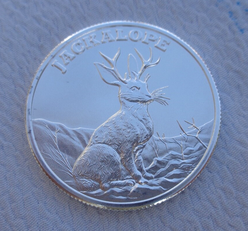 1/2 oz. JACKALOPE - Kryptozoologie Serie 30mm rund .999 Feinsilber - Bild 2 von 4