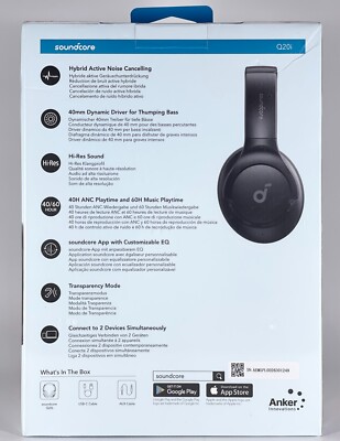 Soundcore Q20i Over Ear Hybrid Active Noise Cancelling Headphones