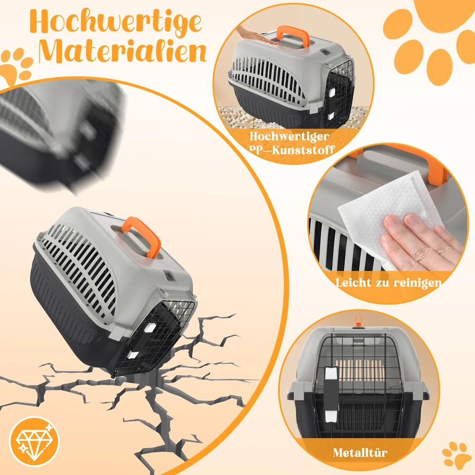 Hundebox Hundetransportbox Hunde Katzen Katzentransportbox Katzenbox für Reisen - Bild 3 von 4
