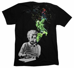 albert einstein smoking shirt