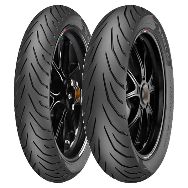 TYRE PAIR PIRELLI 80/100-17 46S + 100/80-17 52S ANGEL CITY CT