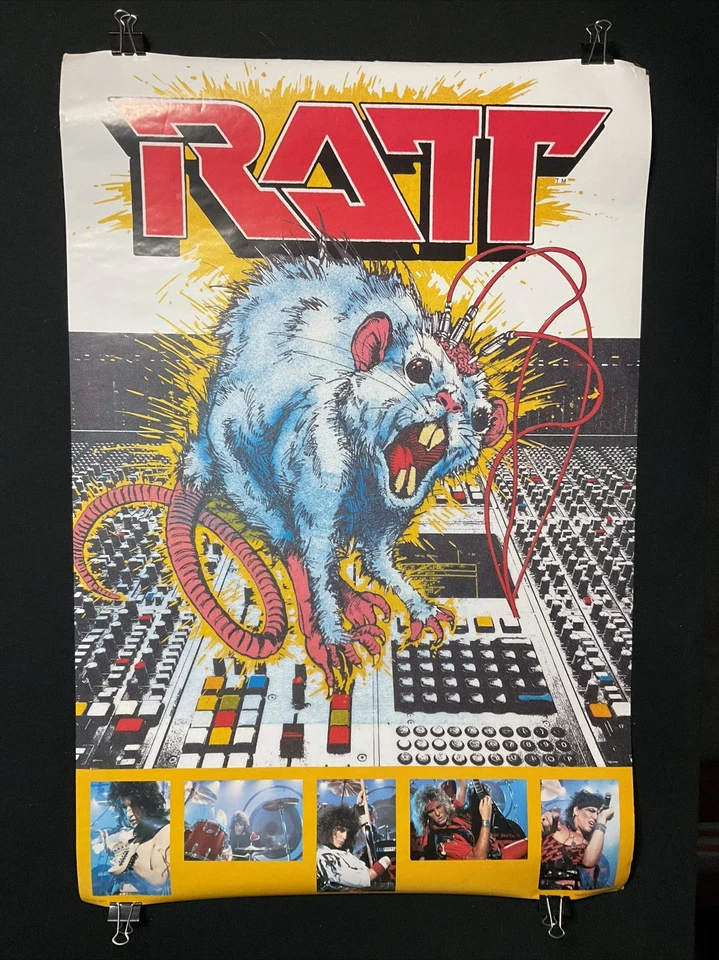 RATT - RARO Vintage 1984 - Mecánico RATT - 1984 - 23” X 34 1/2” Foto 2 de 4