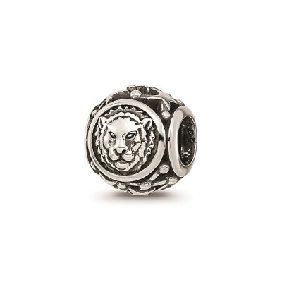 Reflection Beads Sterling Silver Antique Finish Zodiac Leo Collage Bead