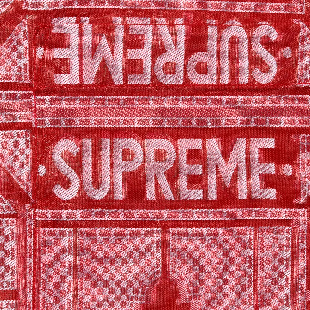 Supreme Tray Jacquard S/S Shirt Black Red Tan 3colors SS24