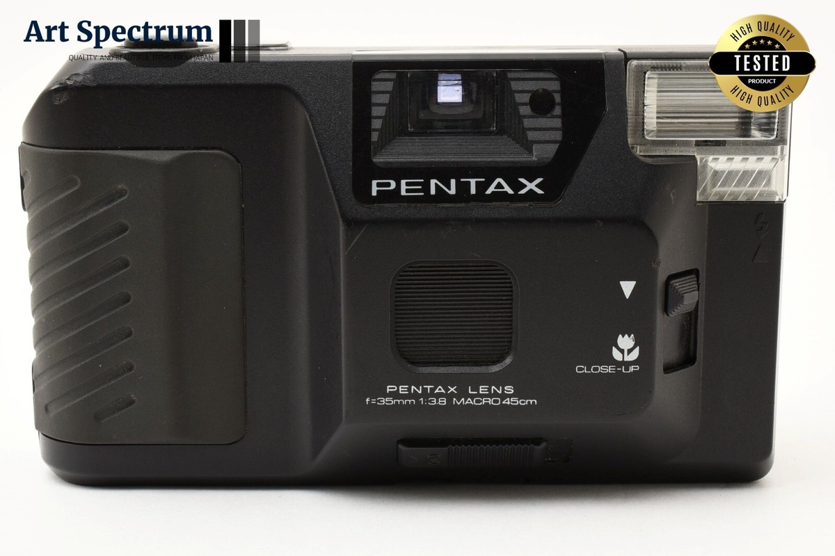 PENTAX Pino J コンパクトフィルムカメラ N Mint][Rare] Pentax Pino Black 35mm f3.8 Macro 45cm Compact