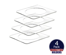 Coasters That Hold Cocktail Napkins Crystal Clear Acrylic Pack of 4