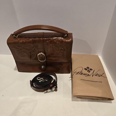 Patricia Nash Amara Brown Leather Purse Handbag w/dust bag 