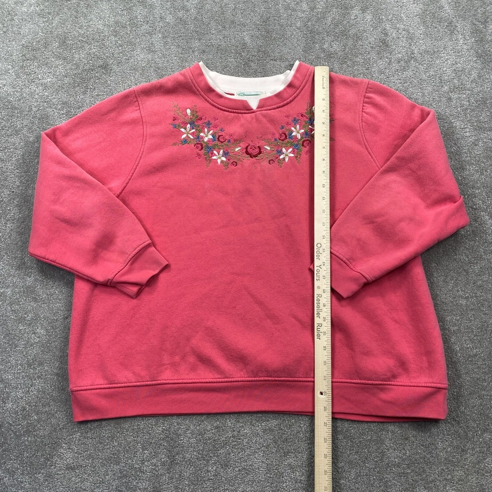 Shenanigans Mujer Bordada Vacaciones Fiesta de Navidad Sudadera Talla 2X Rosa Foto 3 de 4