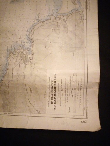Carte marine D'Elanchove au cap Machichaco d'après les cartes espagnoles de 1960 - Picture 2 of 2