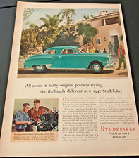 1947 Studebaker Commander Land Cruiser - Vintage Original Print Ad Wall Art Nice 1947 Studebaker Commander Land Cruiser - Vintage Original Print Ad Wall Art Nice