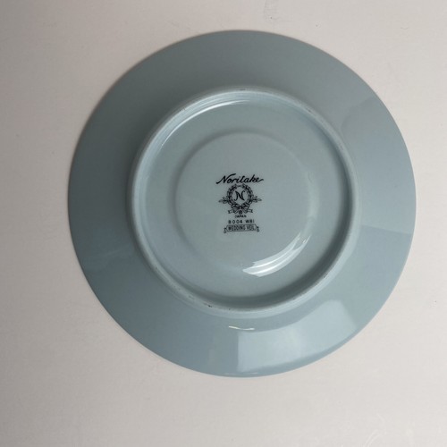 Noritake Fine China Wedding Veil Saucer Baby Blue With Gold Trim 8004 W81 - Picture 2 of 6