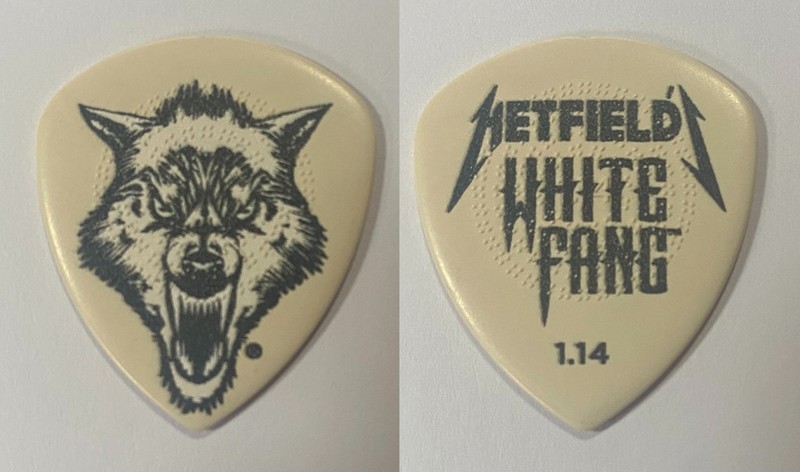 Metallica James Hetfield White Fang 1.14 mm Dunlop Flow Guitar Pick - 2019