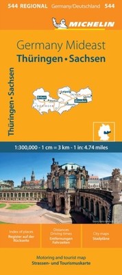 GERMANY MIDEAST MICHELIN REGIONL MAP 544 Self Help Business