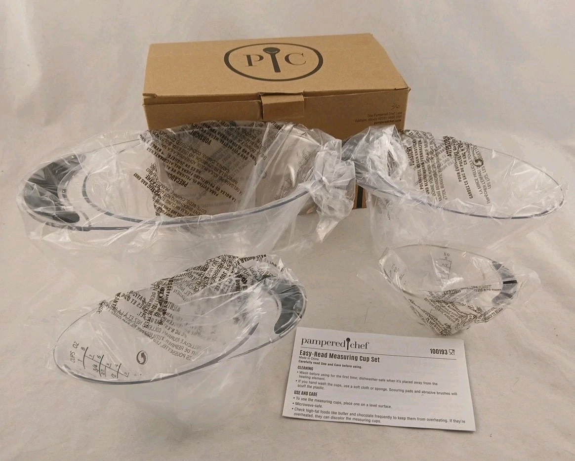 Pampered Chef EASY-READ Measuring Cups-100193-Set of 4-NEW!