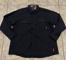 NEW NWOT Men's 2XL Bulwark FR Iq Series Woven Lightweight Work Shirt Navy Blue
