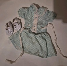 Molly American Girl Doll Blue/white Polka Dot Outfit And Shoes Rare Retired