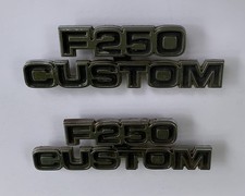 1977-1979 Ford F250 Custom Pair Of 2 Fender Emblem D7tb16702fwc Oem Truck Badge 1977-1979 Ford F250 Custom Pair Of 2 Fender Emblem D7tb16702fwc Oem Truck Badge