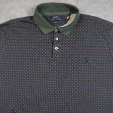 Polo Ralph Lauren Shirt Mens Large Green Polo Soft Long Sleeve Cotton Classic