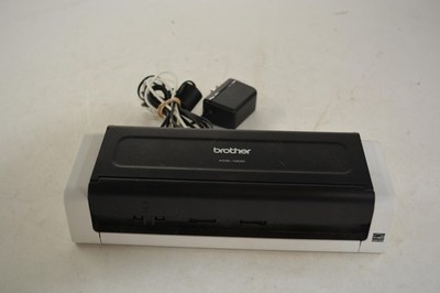 Brother ADS-1200 Sheetfed Document Scanner USB Portable White W/ AC Adapter
