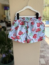 Janie and Jack Girl  s High Rise Floral Paperbag Shorts Size 12