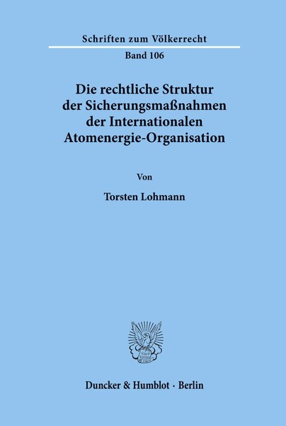 Die Rechtliche Struktur Der SicherungsmaßNahmen Der Internationalen...-image
