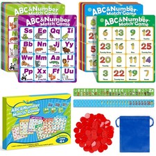 Alphabet Bingo Game,Letter/Number/Sight Word Bingo Game for Kids,ABC and 123 ...