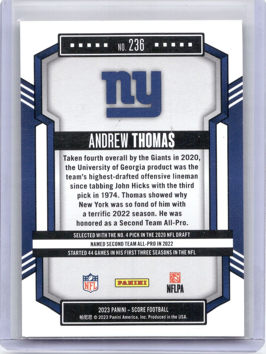 2023 Score #236 Andrew Thomas Lava #/565 | eBay