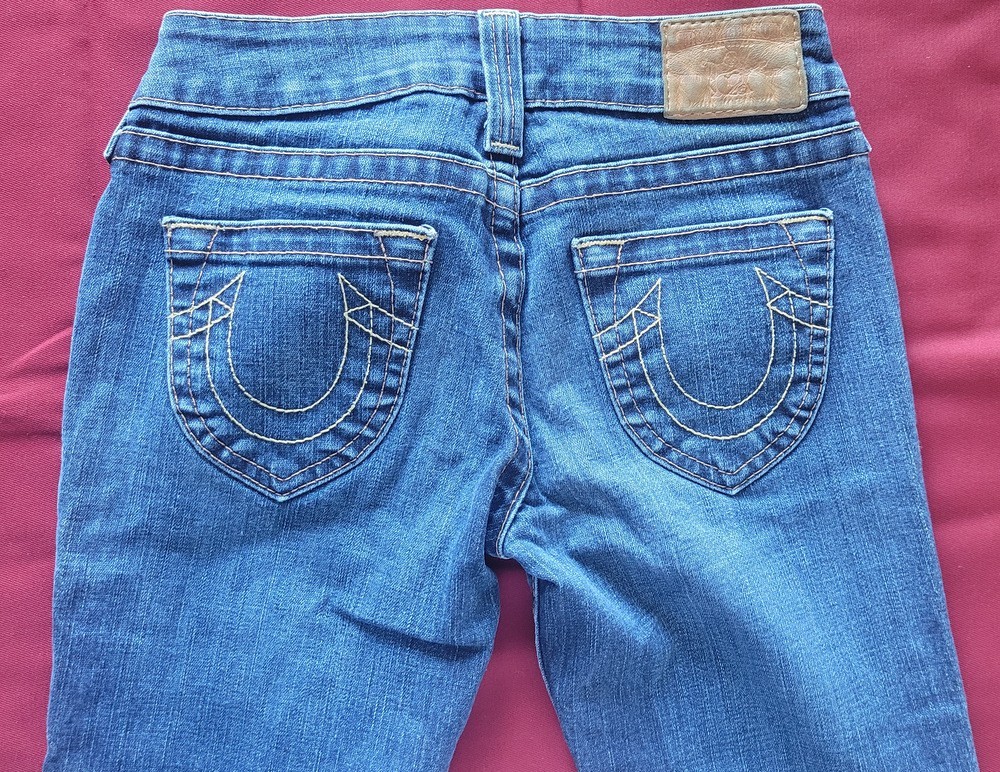 True Religion Womens Skinny Blue Jeans Cut 601598 Style WC92076E4 Size 26 thumbnail 5