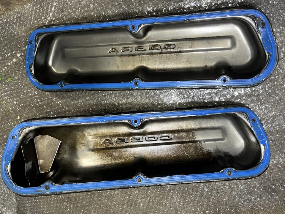 OEM 94 95 Ford Mustang Cobra 5.0 Cubierta de válvula de acero izquierda derecha lado derecho GT40 Foto 4 de 4