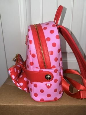 Loungefly Disney Minnie Mouse Pink Polka Dot Fanny Pack Bow  display picture 3