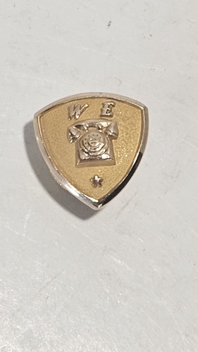 Vintage 10K Gold Western Electric Service Award Pin Telephone Tie Tack 1.8 Grams
