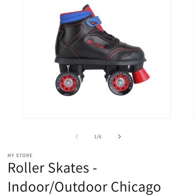 Chicago Roller Skates for Kids   Black and Red NIB