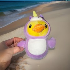 Quackerz Plush Duck Unicorn Yellow Purple Stu...