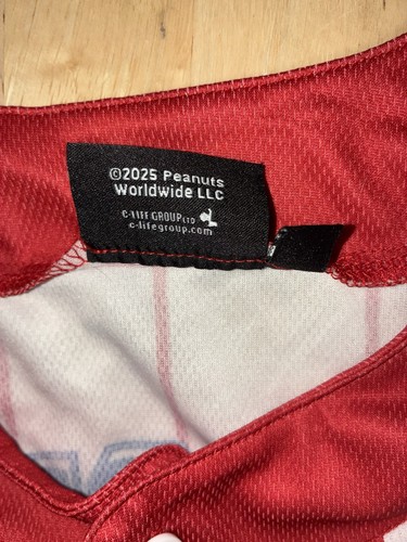 Peanuts Snoopy #50 Men’s Large Baseball Jersey Good Grief Athletic Club Preowned - 第 4/14 張圖片