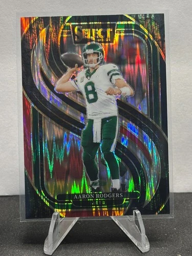 2024 Panini Select - Premier Level Aaron Rodgers #126 Black &amp; Red Shock Prizm