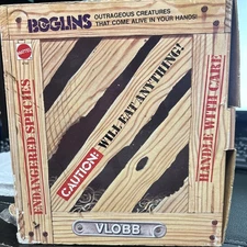 Boglins Original Rare Vintage 1987 Mattel Vlobb In VLOB BOX Boglin Cage RARO