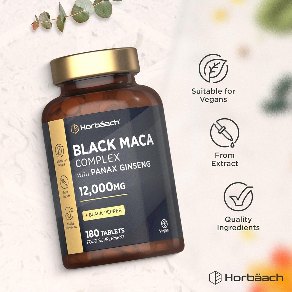 MACA ROOT CAPSULES 12000mg High Strength Black Maca Complex *BRAND NEW ...