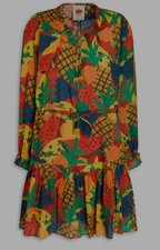 FARM Rio Printed Swiss-dot cotton mini dress Size S