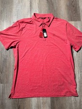 Travis Mathew The Heater Polo Shirt Mens 2XL Performance Golf Casual, Red