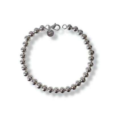Kugelarmband aus Sterlingsilber (20cm) mit 6mm Kugeln, Schmuck, in Geschenkbox