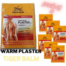 Relief of Muscular Pains Tiger Balm medicated plaster-RD 7 X 10 CM : Pack of 6