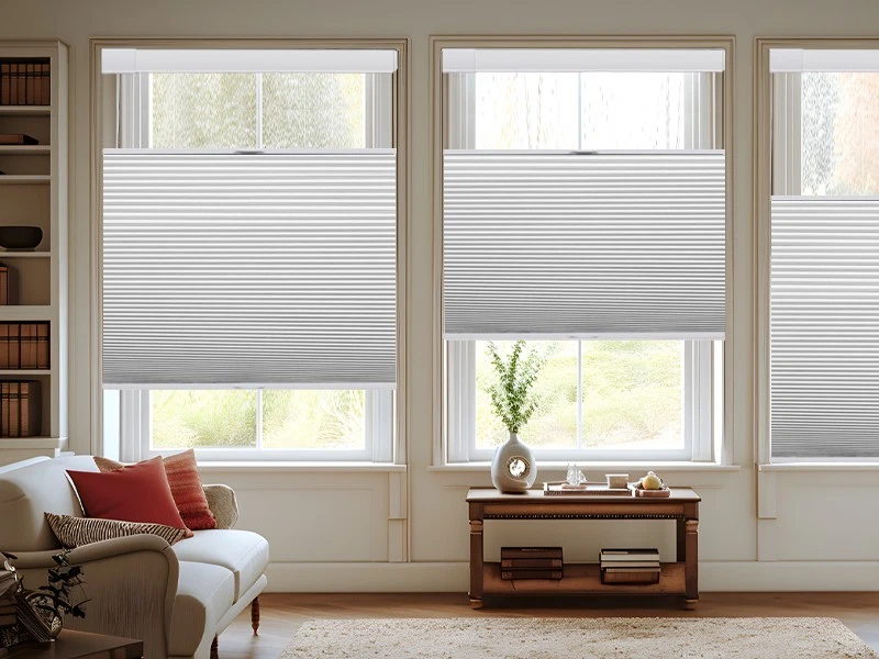 No Screw Installation Clearance Sale Blackout White Cellular Blinds Honeycomb - Image 2 of 4