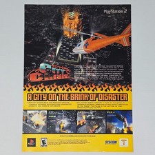 City Crisis PlayStation 2 PS2 Authentic Magazine Ad