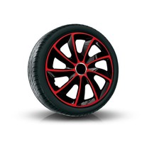 "Radkappen Rad Zierblenden Auto Radkappe 4× NRM Stig, 15\" Rot/Schwarz"