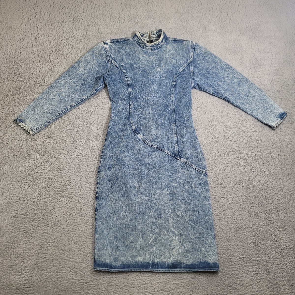 Vintage Paris Blues Denim Dress Women's Size 7 Blue Jean Talon Zip Made In  USA | eBay