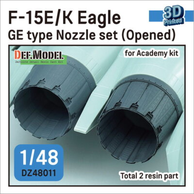 DEF 1/48 F-15E/K Eagle Nozzle set GE type Opened for Academy kits