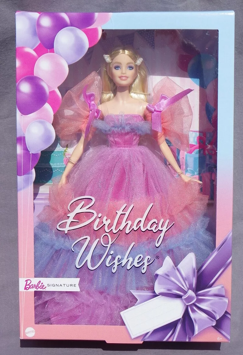 Barbie anniversaire BIRTHDAY WISHES mousseline 2020 Mattel GTJ85