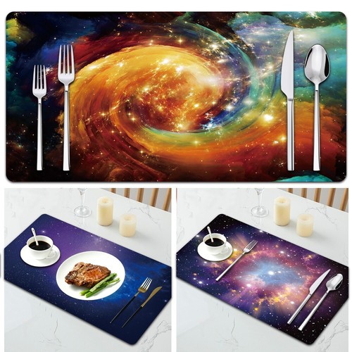 Leather Placemats Table Mats Place Mat Dinner Table Washable Non-Slip Coasters - Picture 3 of 37