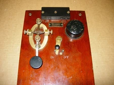 CENTURY TELEPHONE CONSTRUCTION CO. CODE PRACTICE DEVICE-BUNNELL KEY-BUZZER-WWI